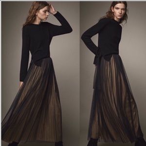 MASSIMO DUTTI Evening Party Black Skirt